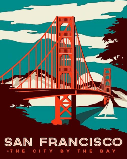 San Francisco Bridge Poster Paint By Number