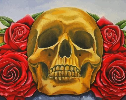 Scary Skulls And Roses Paint By Number