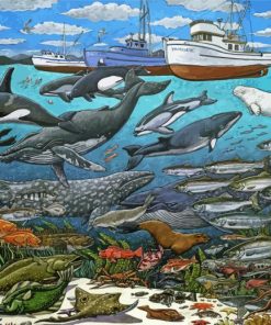 Sea Animals Art Paint By Number