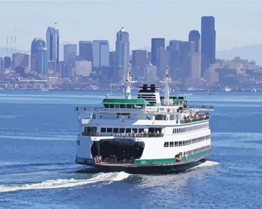 Seattle Ferry Paint By Number