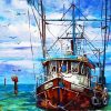 Shrimp Boat Art Paint By Number