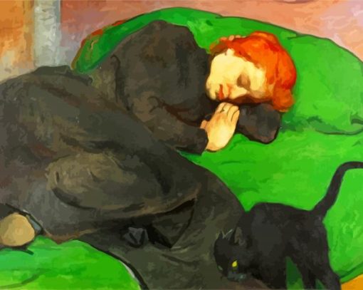 Sleeping Woman On Bed Paint By Number