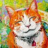 So Happy Smiling Cat By Clause Monet Paint By Number