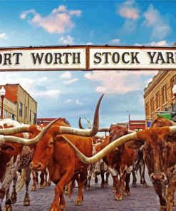 Stockyards In Fort Worth Paint By Number