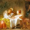 Stolen Kiss By Jean Honore Fragonard Paint By Number