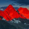 Sunset Red Mountains Paint By Number