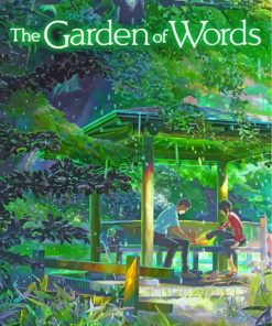 The Garden Of Words Poster Paint By Number