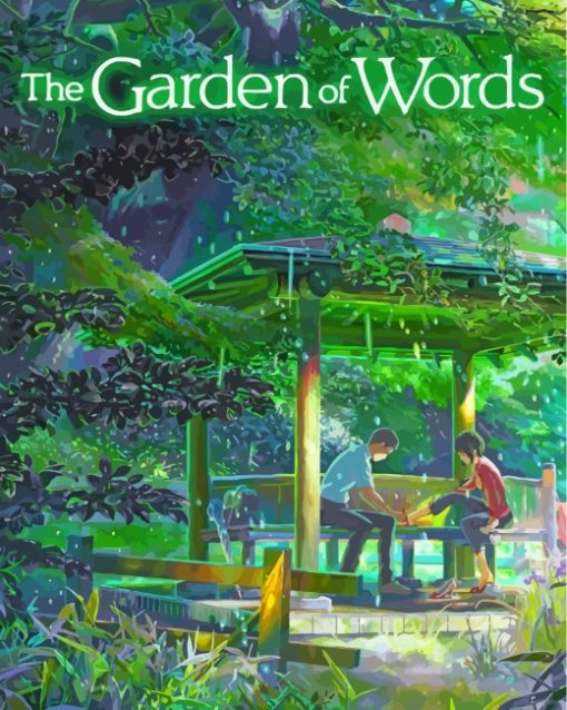 The Garden Of Words Poster Paint By Number