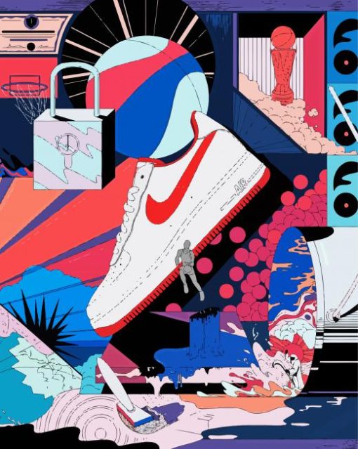 Nike Air Force Art Paint By Number