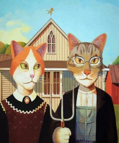 The American Gothic Cats Paint By Number