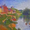 The Bank The Andelys By Paul Signac Paint By Number