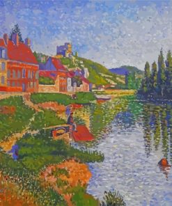 The Bank The Andelys By Paul Signac Paint By Number