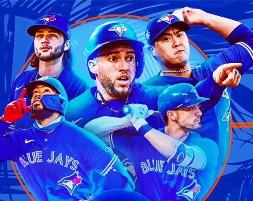 Toronto Blue Jays Team Players Paint By Number