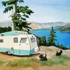 Travel Trailer By Lake Art Paint By Number