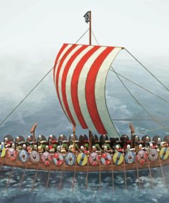 Aesthetic Viking Boat Paint By Number