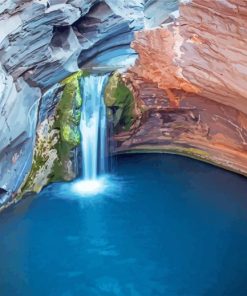 Waterhole And Waterfall Paint By Number