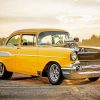 Yellow 57 Chevy Car Paint By Number