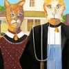 American Gothic Cats By G Kitty Hansen Paint By Number