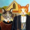 American Gothic Cats Art Paint By Number