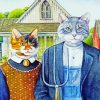 American Gothic Cats Paint By Number