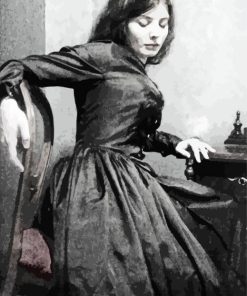 Black And White Elizabeth Siddal Paint By Number