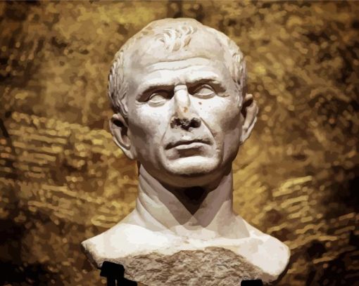 Bust Of Julius Caesar Head Paint By Number