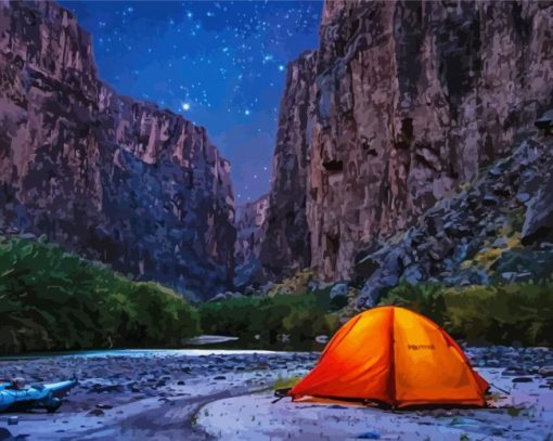 Camping In Big Bend Park Paint By Number