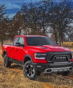 Cool Red Dodge Ram Paint By Number