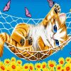 Cute Cat And Butterfly Paint By Number