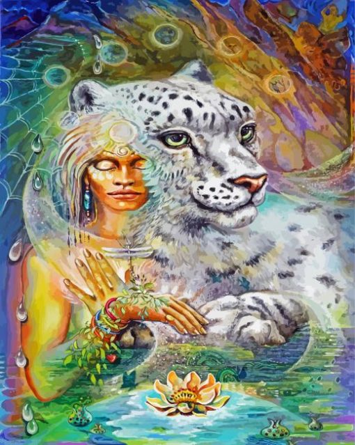 Goddess And Leopard Art Paint By Numbers