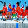 Little Hockey Players Paint By Number