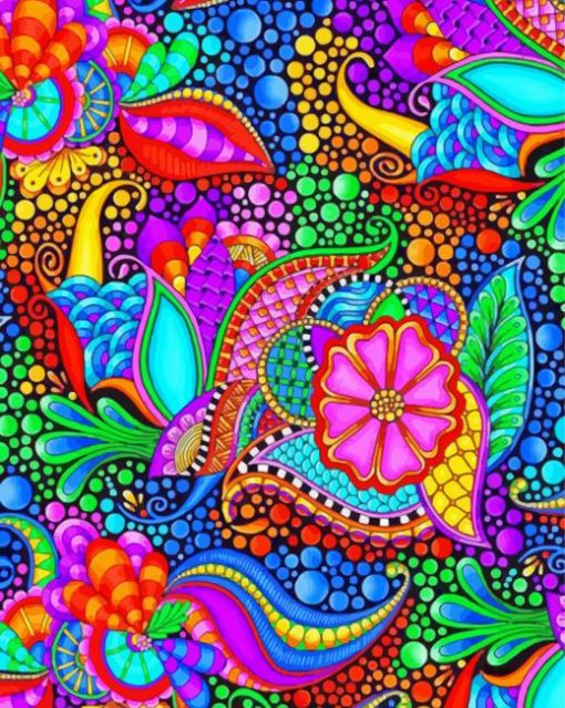 Mandala Abstract Flowers Paint By Number