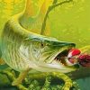 Muskie Fish In Water Paint By Number