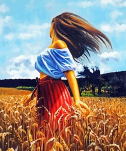 Prairie Woman In The Wind Paint By Number