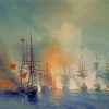 Russian Turkish Sea Battle Of Sinop By Ivan Aivazovsky Paint By Number