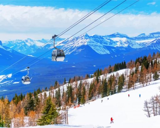 Ski Resorts In Canada Paint By Number