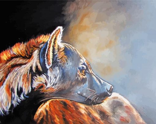 Spotted Hyena Animal Art Paint By Number