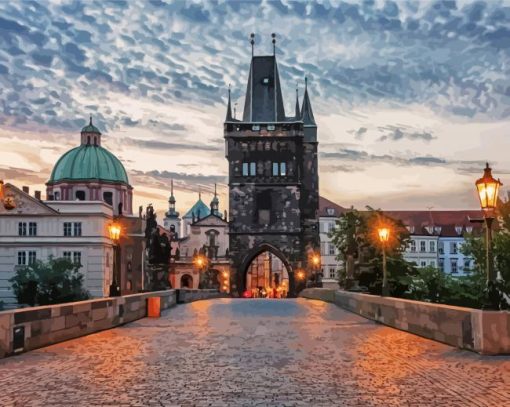 St Charles Bridge In Prague Paint By Number