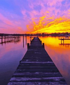 Sunset Pier Paint By Number