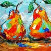 Three Pears Abstract Food Paint By Number