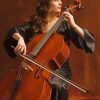 Woman Playing Cello Paint By Number