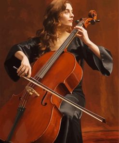 Woman Playing Cello Paint By Number