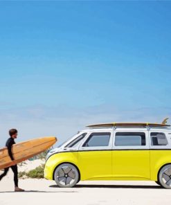 Yellow Kombi Van Paint By Number