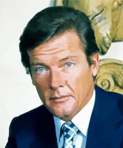 Young Roger Moore Paint By Number