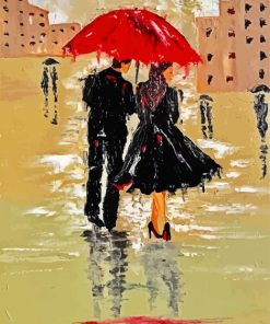 Abstract Couple Rain Paint By Number