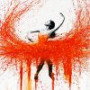 Abstract Fire Ballet Dancer Paint By Number