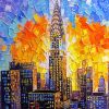 Abstract NY City Buildings Paint By Number