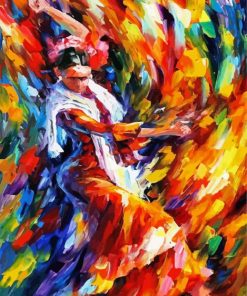 Abstract Flamenco Dancer Paint By Number