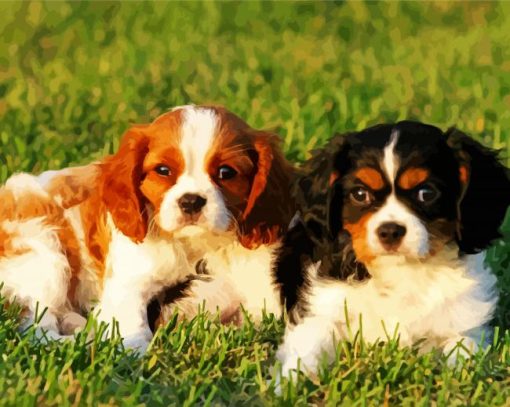 Adorable Spaniel Dogs Paint By Number