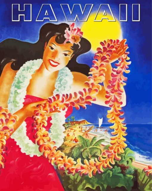 Aesthetic Hawaii Poster Paint By Number